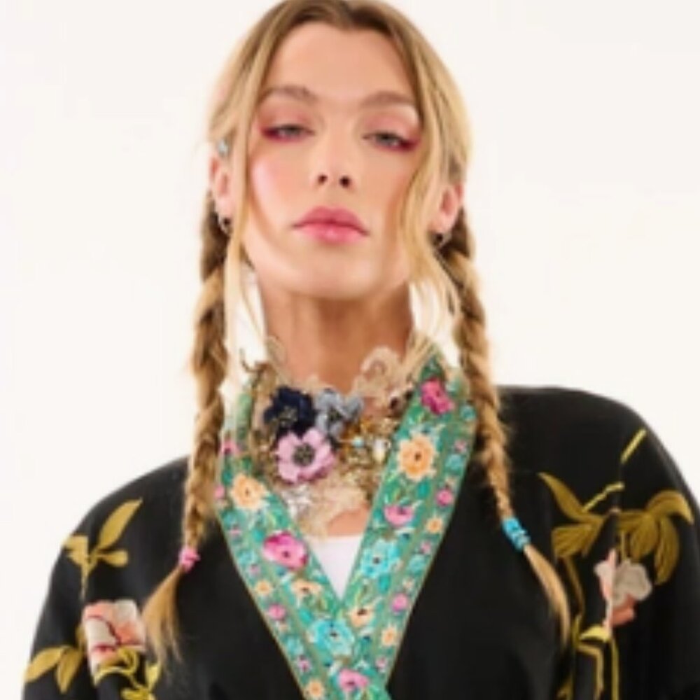 Boho Cotton Robe Coat - Picture 3 of 16
